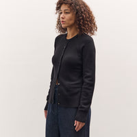 Cordera Merino Wool Open Back Cardigan, Black
