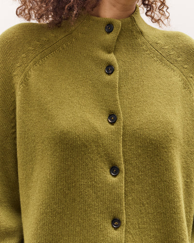 Cordera Merino Wool Perkins Cardigan, Woodbine