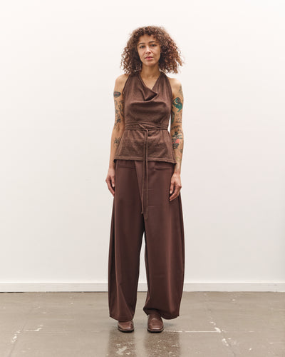 Cordera Merino Wool Tie Top, Brown