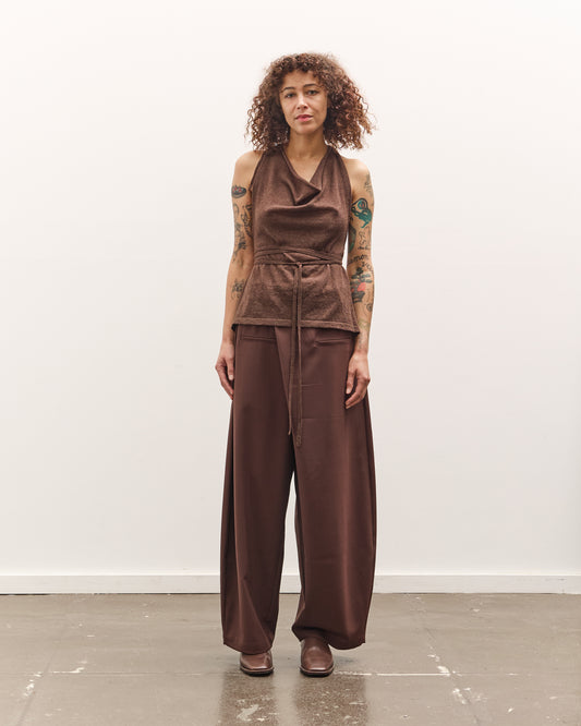 Cordera Merino Wool Tie Top, Brown