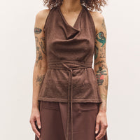 Cordera Merino Wool Tie Top, Brown