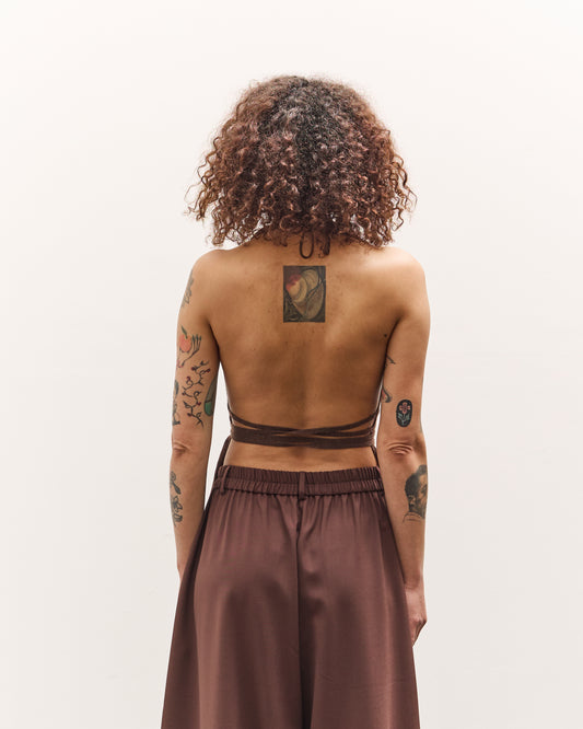 Cordera Merino Wool Tie Top, Brown