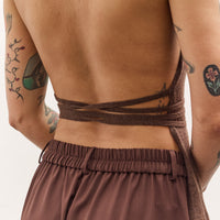 Cordera Merino Wool Tie Top, Brown