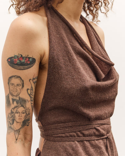 Cordera Merino Wool Tie Top, Brown