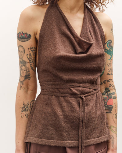 Cordera Merino Wool Tie Top, Brown