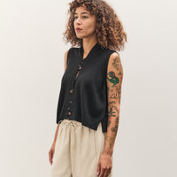 Cordera Merino Wool Waistcoat, Black
