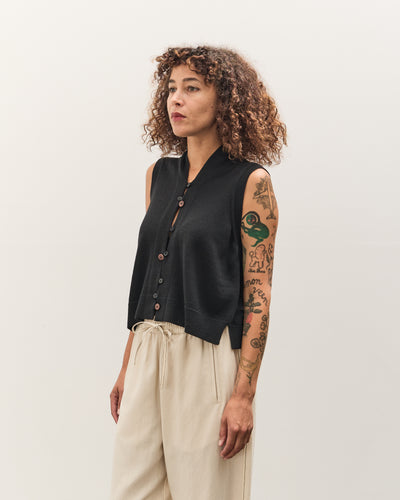 Cordera Merino Wool Waistcoat, Black