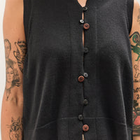 Cordera Merino Wool Waistcoat, Black