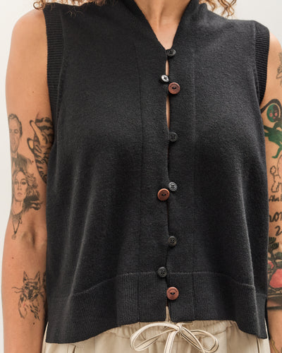Cordera Merino Wool Waistcoat, Black