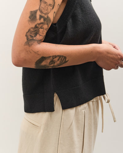 Cordera Merino Wool Waistcoat, Black