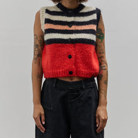 Cordera Mohair Striped Waistcoat, Multi