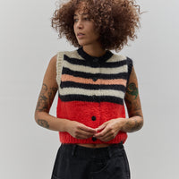 Cordera Mohair Striped Waistcoat, Multi