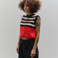 Cordera Mohair Striped Waistcoat, Multi