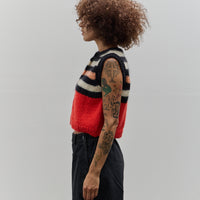 Cordera Mohair Striped Waistcoat, Multi
