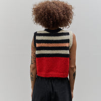 Cordera Mohair Striped Waistcoat, Multi