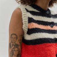 Cordera Mohair Striped Waistcoat, Multi
