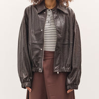 Cordera Nappa Bomber Jacket , Crocodile