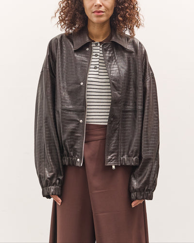 Cordera Nappa Bomber Jacket , Crocodile