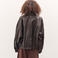 Cordera Nappa Bomber Jacket , Crocodile