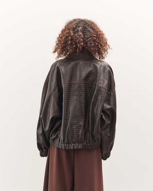 Cordera Nappa Bomber Jacket , Crocodile