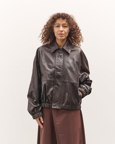 Cordera Nappa Bomber Jacket , Crocodile