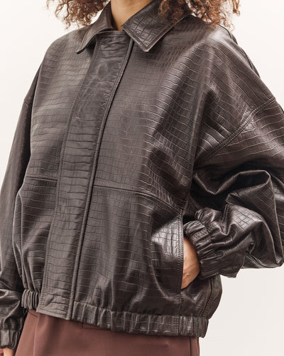 Cordera Nappa Bomber Jacket , Crocodile