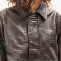 Cordera Nappa Bomber Jacket , Crocodile