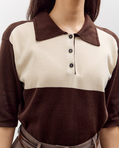 Cordera Organic Cotton Colorblock Polo, Brown