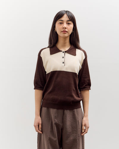 Cordera Organic Cotton Colorblock Polo, Brown