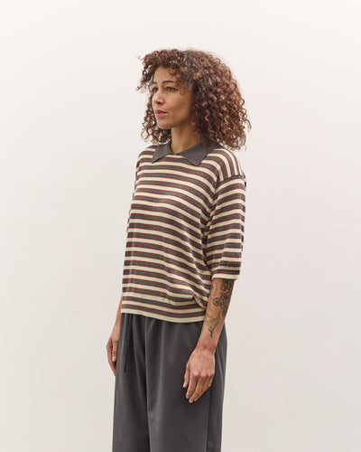 Cordera Organic Cotton Striped Polo, Beige