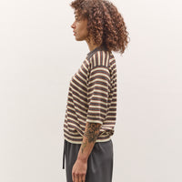 Cordera Organic Cotton Striped Polo, Beige