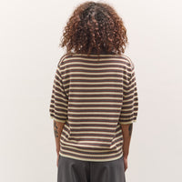 Cordera Organic Cotton Striped Polo, Beige