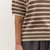 Cordera Organic Cotton Striped Polo, Beige