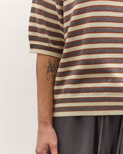 Cordera Organic Cotton Striped Polo, Beige