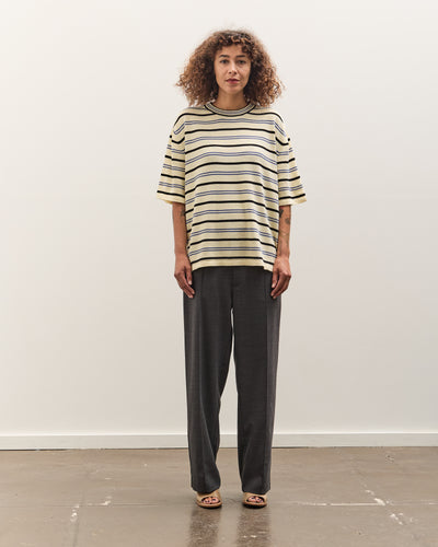 Cordera Organic Cotton Striped T-Shirt, Taupe