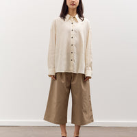 Cordera Oversized Pencil Striped Shirt, Cream