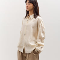 Cordera Oversized Pencil Striped Shirt, Cream