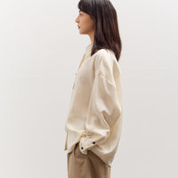 Cordera Oversized Pencil Striped Shirt, Cream