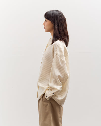 Cordera Oversized Pencil Striped Shirt, Cream