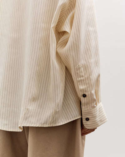 Cordera Oversized Pencil Striped Shirt, Cream