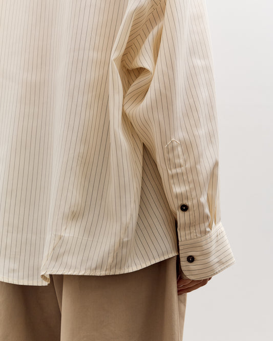 Cordera Oversized Pencil Striped Shirt, Cream