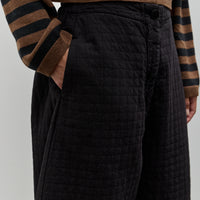 Cordera Padded Curved Pants, Black
