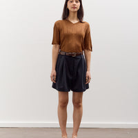 Cordera Ribbed Knit T-Shirt, Tobacco