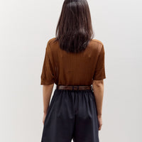 Cordera Ribbed Knit T-Shirt, Tobacco