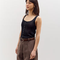 Cordera Ribbed Tank Top, Navy