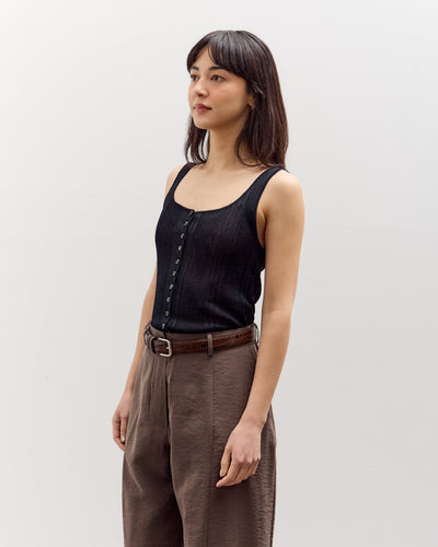 Cordera Ribbed Tank Top, Navy