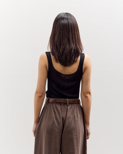Cordera Ribbed Tank Top, Navy