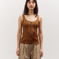 Cordera Ribbed Tank Top, Tobacco