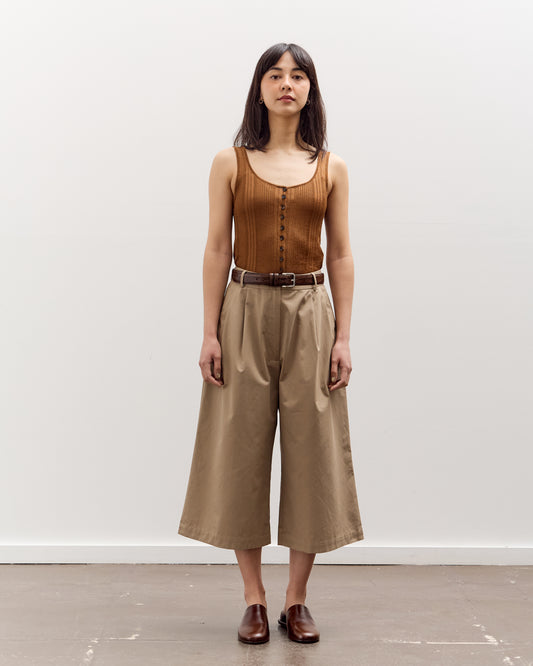 Cordera Ribbed Tank Top, Tobacco