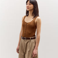 Cordera Ribbed Tank Top, Tobacco